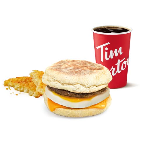 Veggie Sausage, Egg and Cheese Muffin Meal