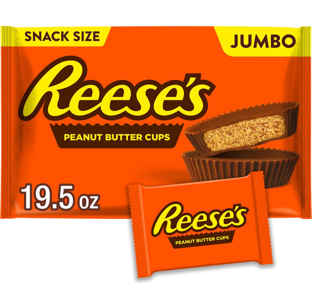 Reese's Milk Chocolate & Peanut Butter Cups Snack Size Jumbo Bag (19.5 oz)
