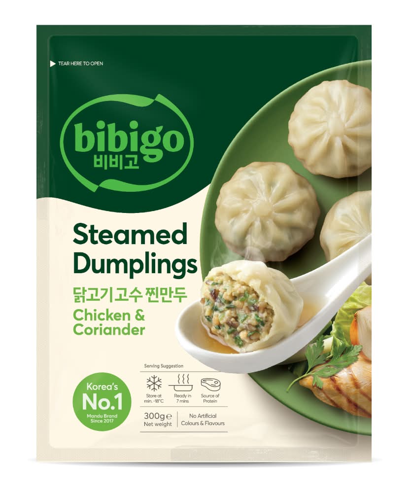 CJ Bibigo Steamed Dumplings Chicken & Coriander (560g)