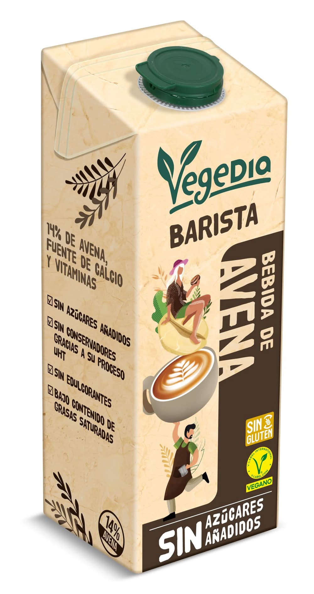 Bebida De Avena Barista Dia Vegedia 1 L