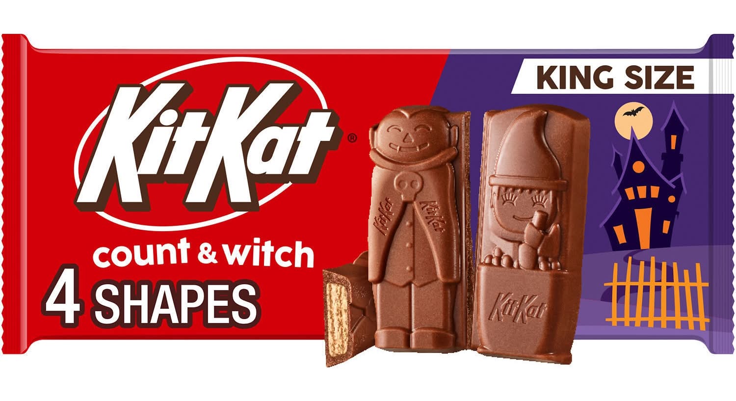 KitKat Milk Chocolate Counts and Witches Halloween Candy King Size - 3oz