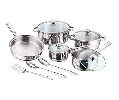 Stainless Steel 12-Piece Cookware Set