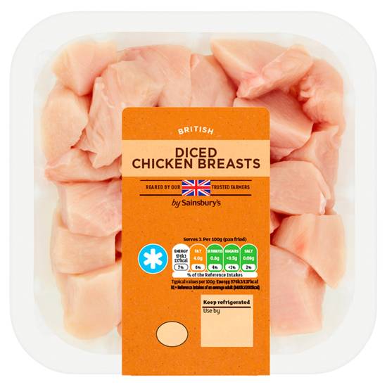 Sainsbury's British Fresh Diced Chicken Breast 410g