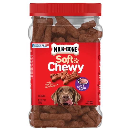 Milk-Bone Soft & Chewy Beef & Filet Mignon Recipe Dog Snack (25-ounce)