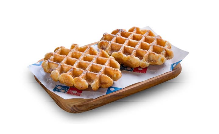 Gofry belgijskie z cukrem pudrem