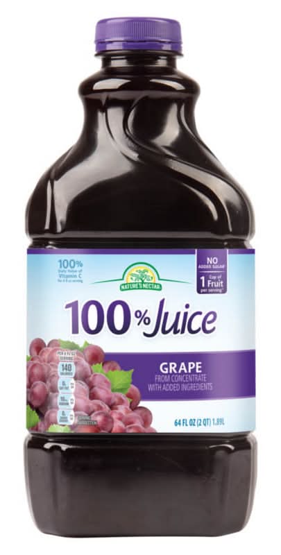Nature's Nectar 100% Juice, Grape (64 fl oz)