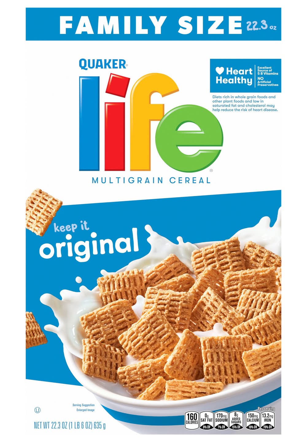 Quaker Life Original Multigrain Cereal Family Size (22.3 oz)