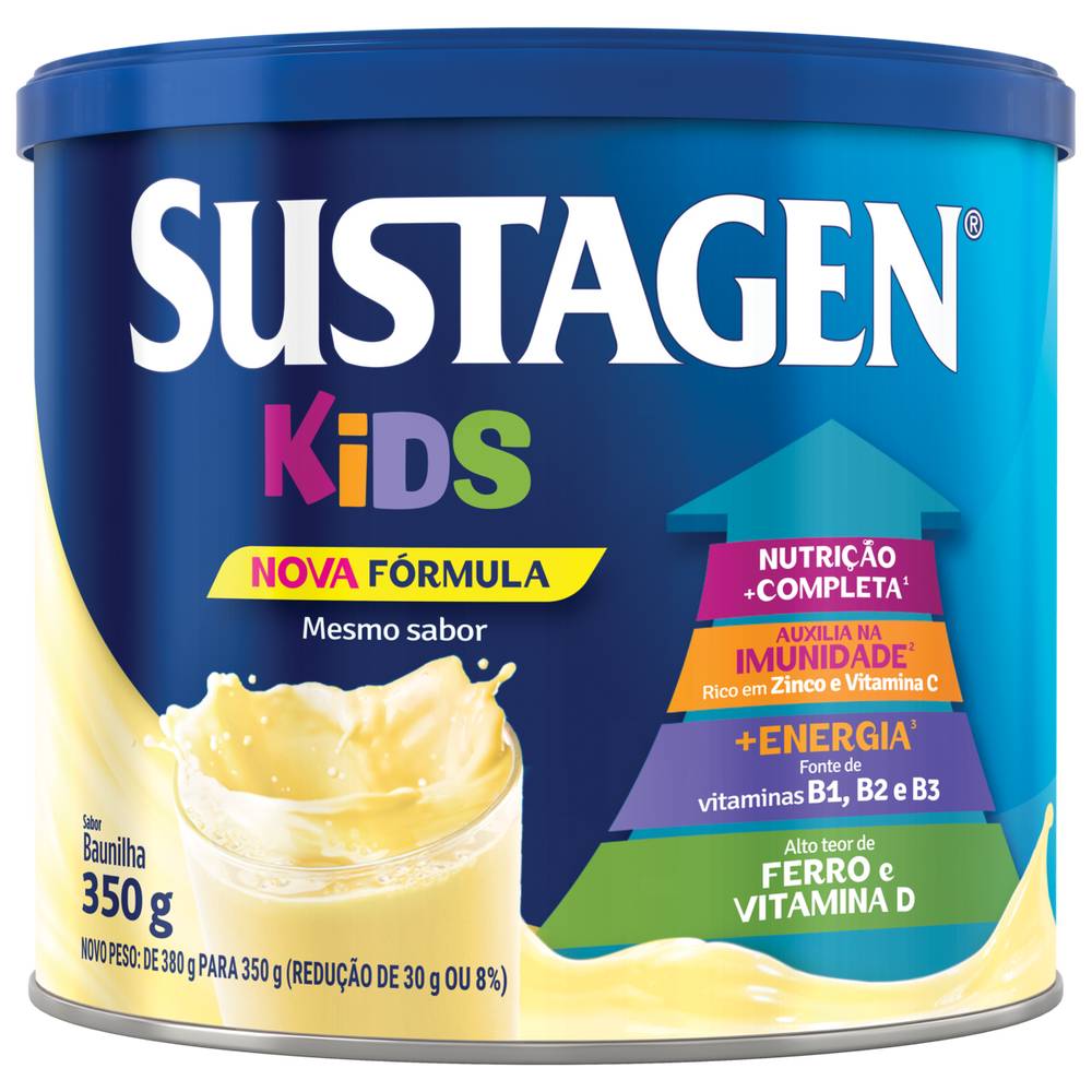 Sustagen kids suplemento alimentar infantil sabor baunilha (380 g)