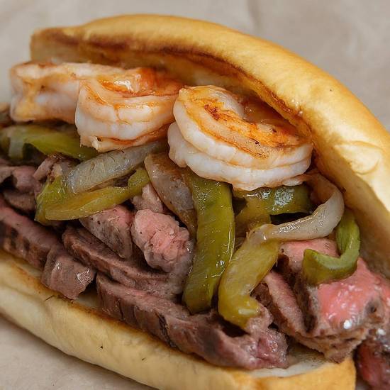 Shrimp and Steak Philly Cheese Steak