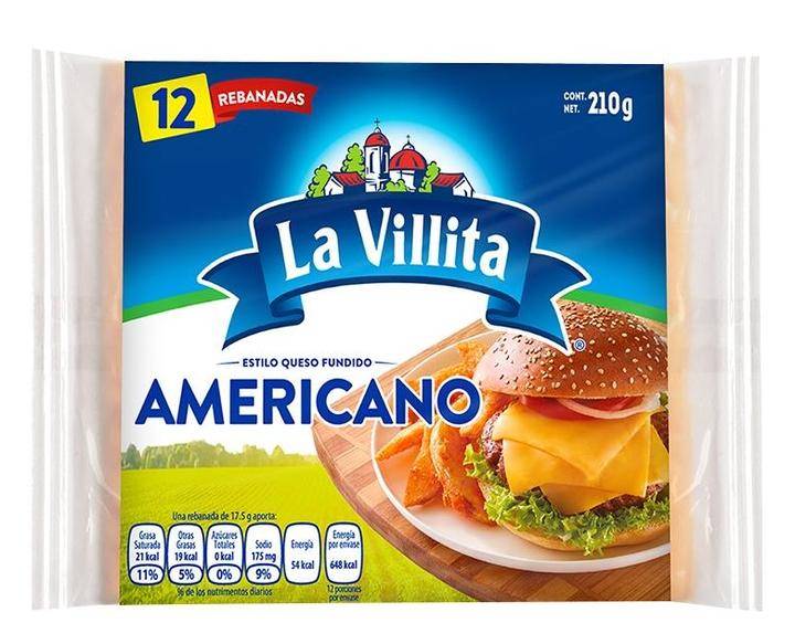 La Villita · Rebanadas de queso americano (210 g)