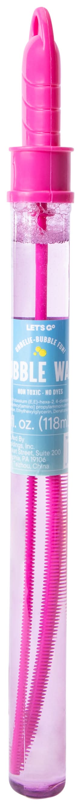 Bubble Wand 4oz Pink