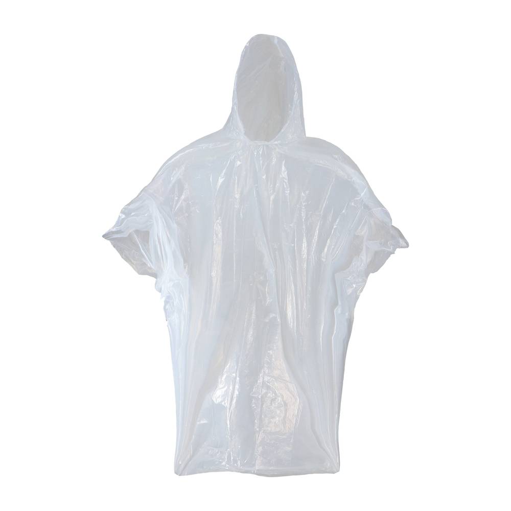 Safety Works Adult Unisex Clear Hooded Poncho (One Size Fits All) | SW49837-O