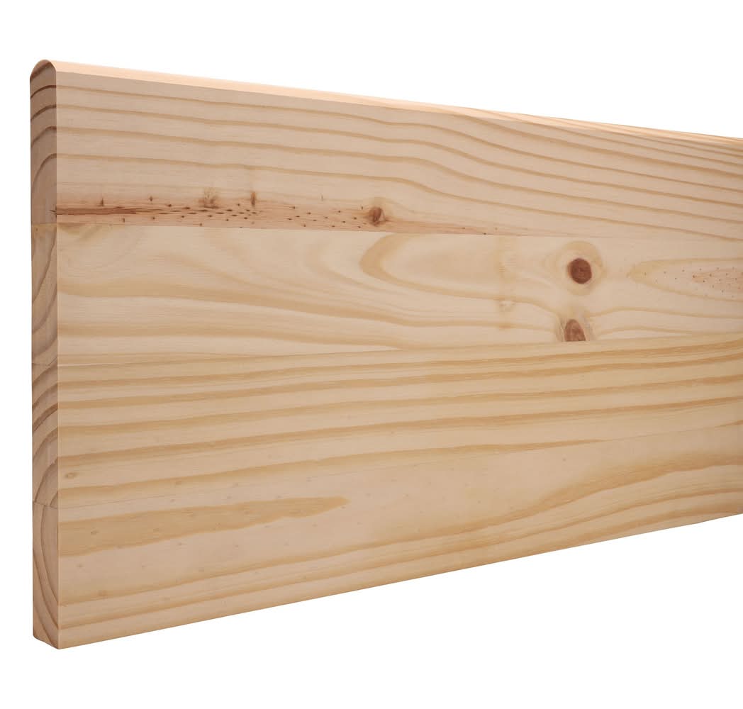 ReliaBilt 48-in x 11.25-in x 1.063-in Unfinished Pine No return Bullnose Stair Tread