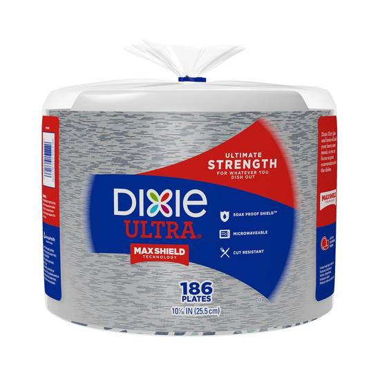 Dixie 10" Ultra Maxshield Paper Plates (186 plates)