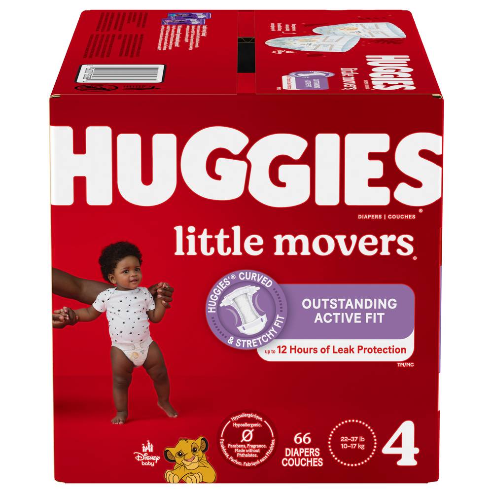 Huggies Disney Baby Little Movers Perfect Fitting Diapers, Size:4 (66 ct)