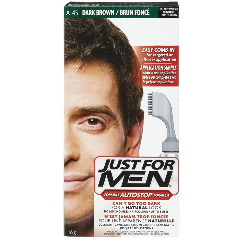 Just For Men Autostop Formula Hair Colour, A-45 Dark Brown (35 g)