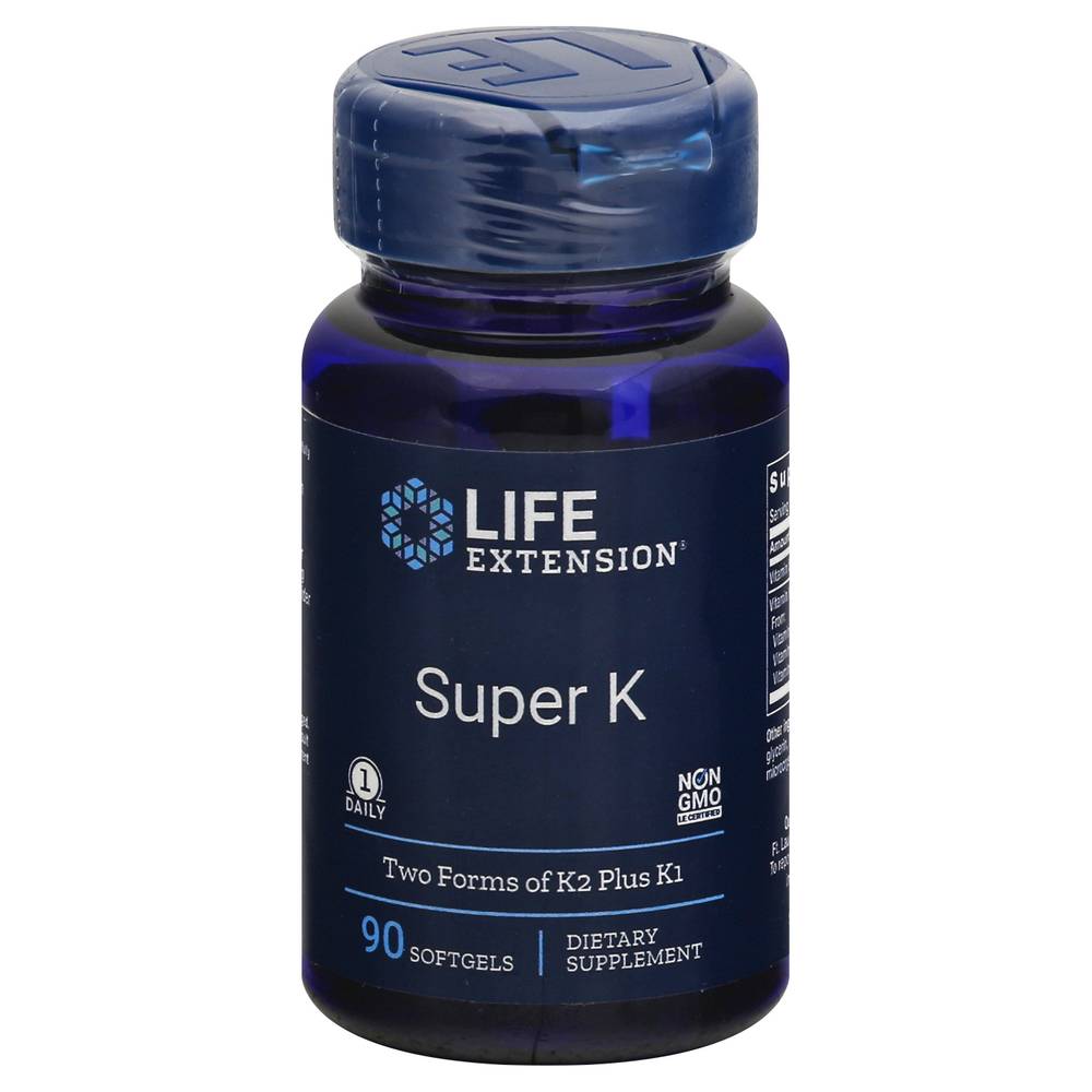 Life Extension Super K Two Forms Of K2 Plus K1 (1.6 oz)