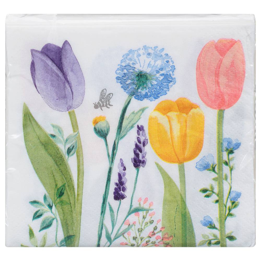 Amscan 2-ply Tulip Garden Beverage Napkins (16 ct)