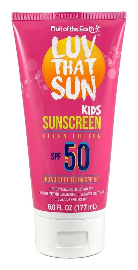 Fruit of the Earth Luv That Sun Kids Broad Spectrum Spf 50 Ultra Sunscreen Lotion (6 fl oz)