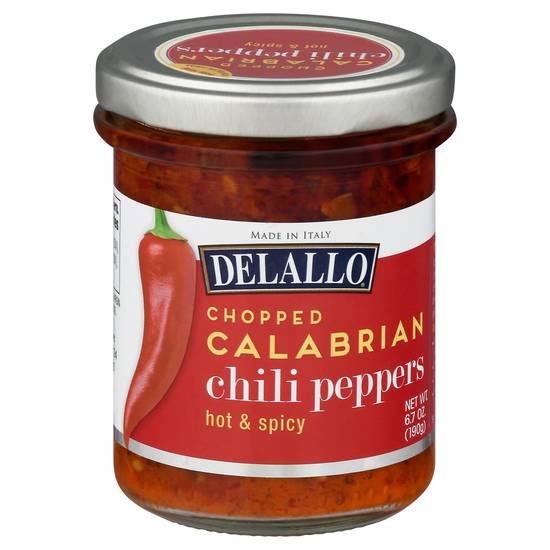 Delallo Chopped Calabrian Chili Peppers (hot & spicy)