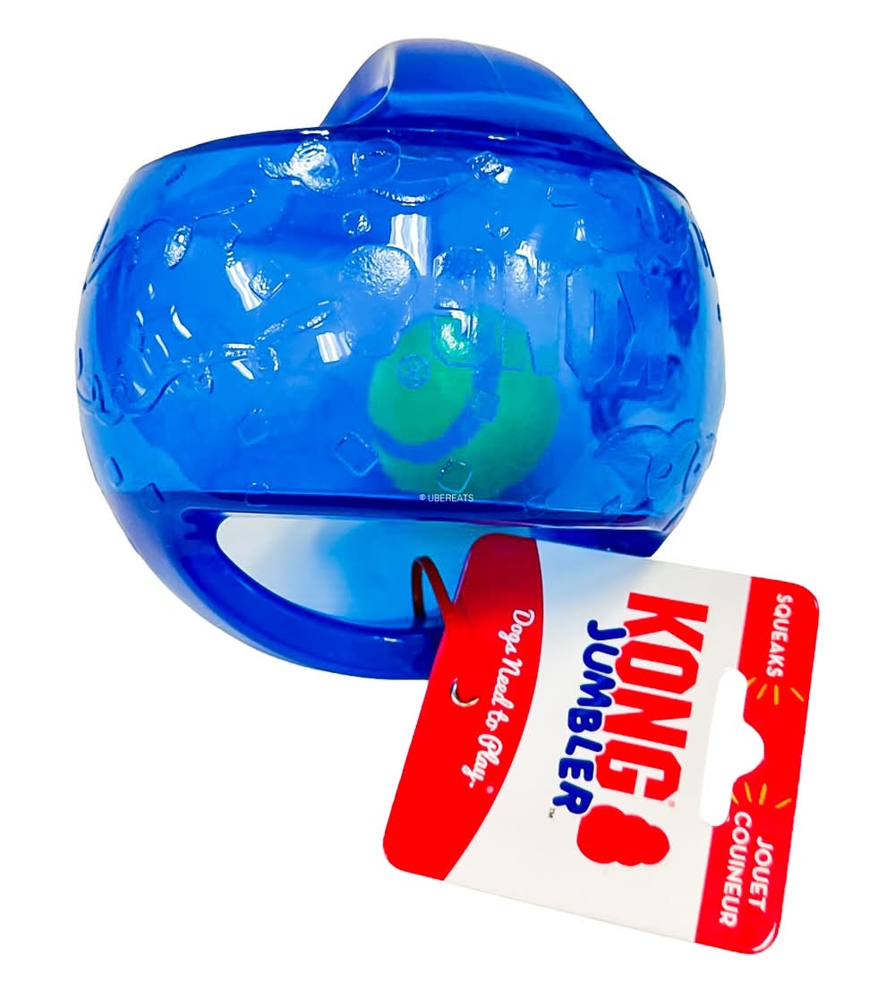 KONG 2-In-1 Jumbler Interactive Dog Toy, M/L, Blue