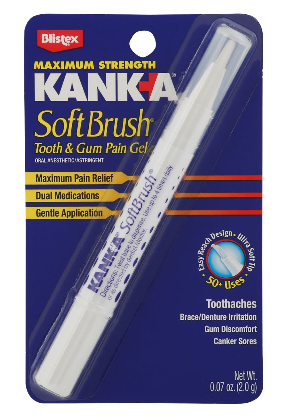 Kank-A Maximum Strength Soft Brush Tooth & Gum Pain Gel (0.07 oz)