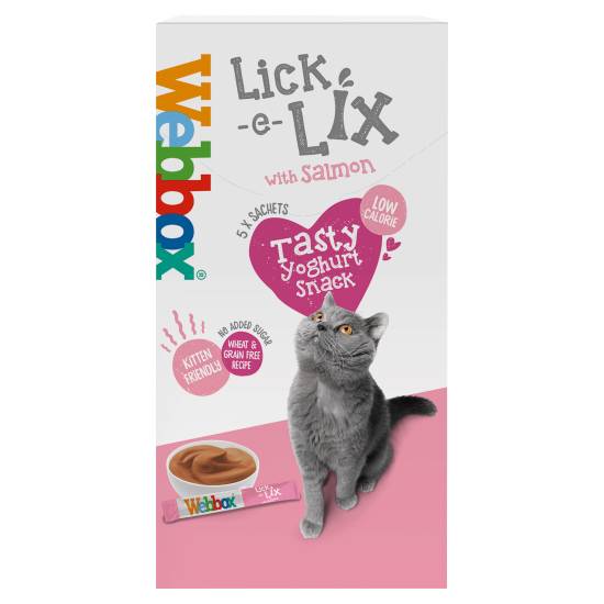 Webbox Lick-E-Lix With Salmon Tasty Yoghurty Treat 5 X 15g