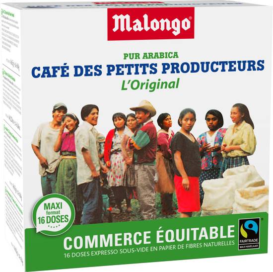 Malongo - Pur arabica café des petits producteurs l'original (16 pièces, 104 g)