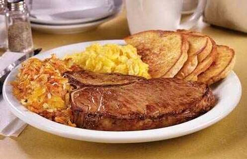 T-BONE STEAK & EGGS