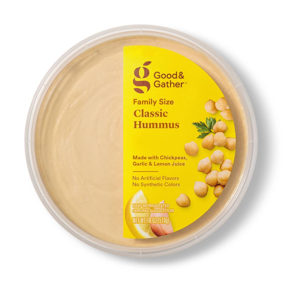 Good & Gather Classic Hummus, Chickpea-Garlic-Lemon Juice (18 oz)
