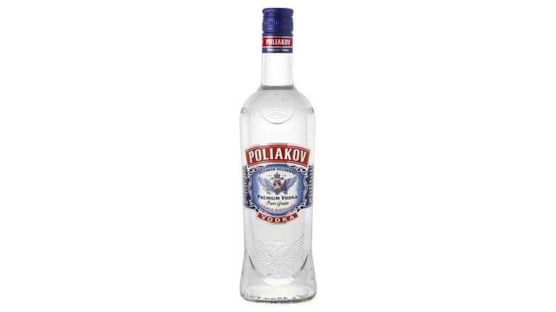 Poliakov Vodka premium , pur grain, 37,5% vol. La bouteille de 70cl