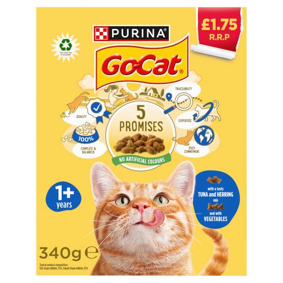 Go-Cat Herring and Tuna Dry Cat Food (340g)