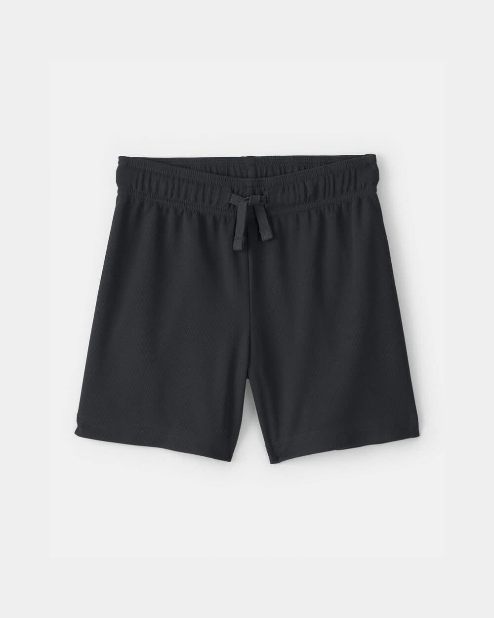 Toddler Boy Mesh Active Shorts - Black - 2T
