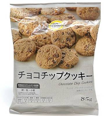 トップバリュ　ベストプライス　チョコチップクッキー　８５ｇ