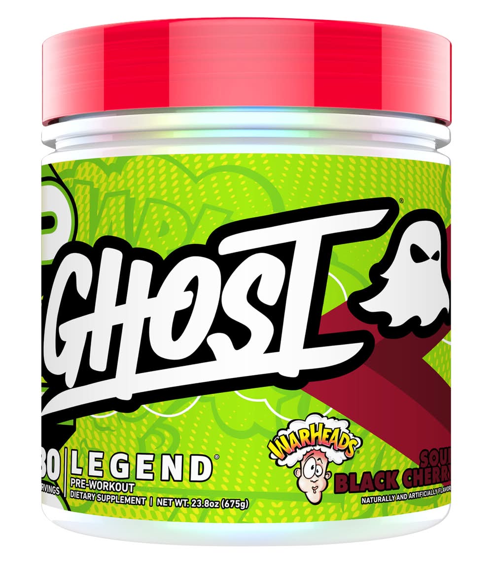 Ghost Legend Pre Workout Powder, Sour Black Cherry (23.8 oz)