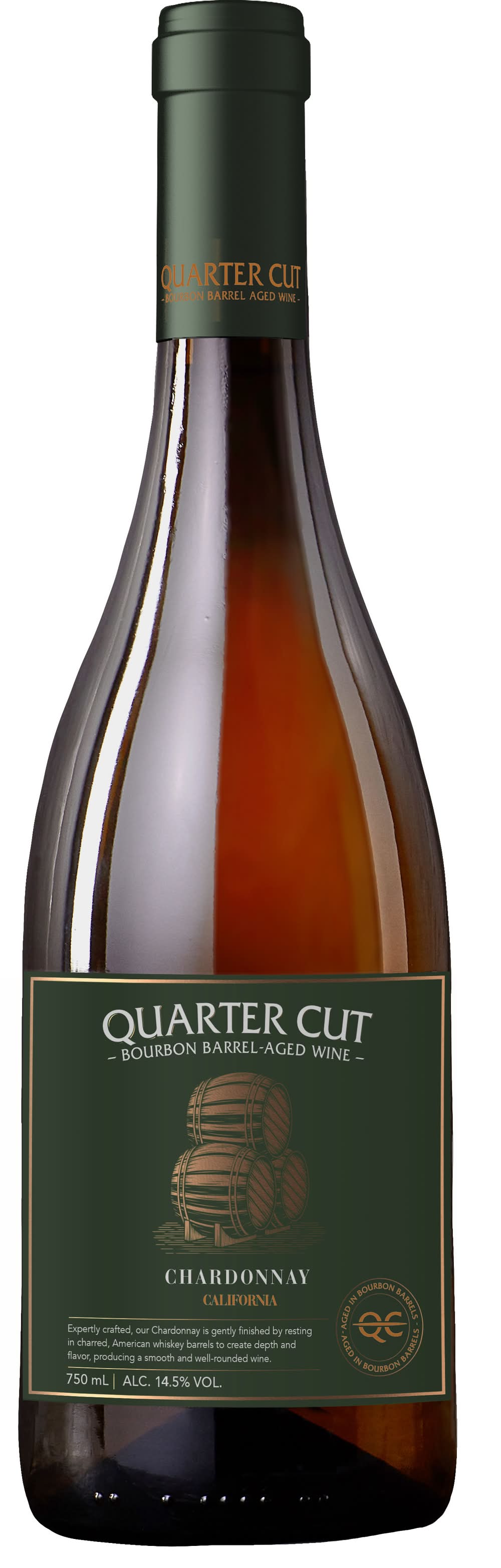 Quarter Cut Bourbon Barrel Chardonnay, 2020 (750 ml)