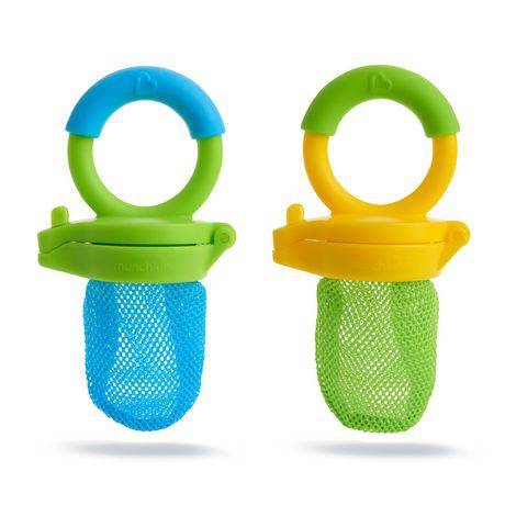 Munchkin 2pk Fresh Food Feeders (a safe mesh feeder to jumpstart healthy eating habits - because fresh food from a feeder beats fast food from a jar.)