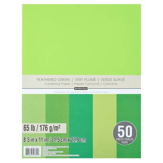 Recollections Feathered Greens 8.5" X 11" Cardstock Paper (50 ct)