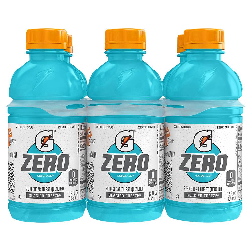 Gatorade Zero Sugar Thirst Quencher Sports Drink (6 ct, 12 fl oz) (glacier freeze)