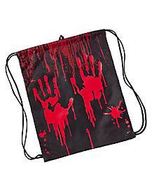 Black Blood Drip Cinch Bag