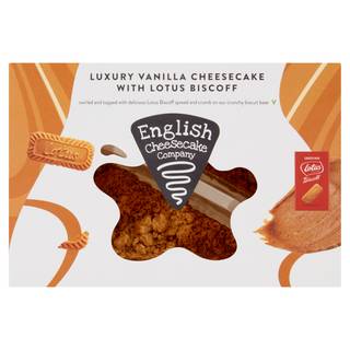 English Cheesecake Company Luxury Vanilla Cheesecake with Lotus Biscoff 214g