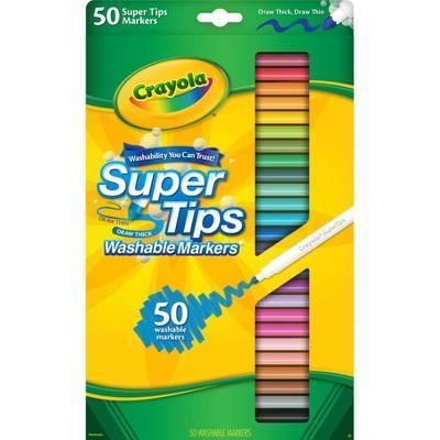 Crayola Washable Supertips Markers, Art Supplies (50 ct)