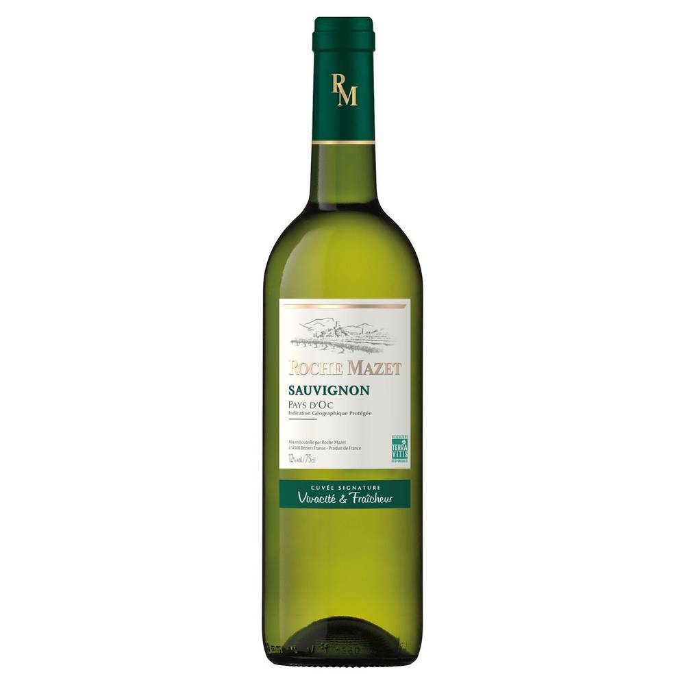 Vin Blanc Languedoc-Roussillon Sauvignon Blanc ROCHE MAZET - la bouteille de 75cL