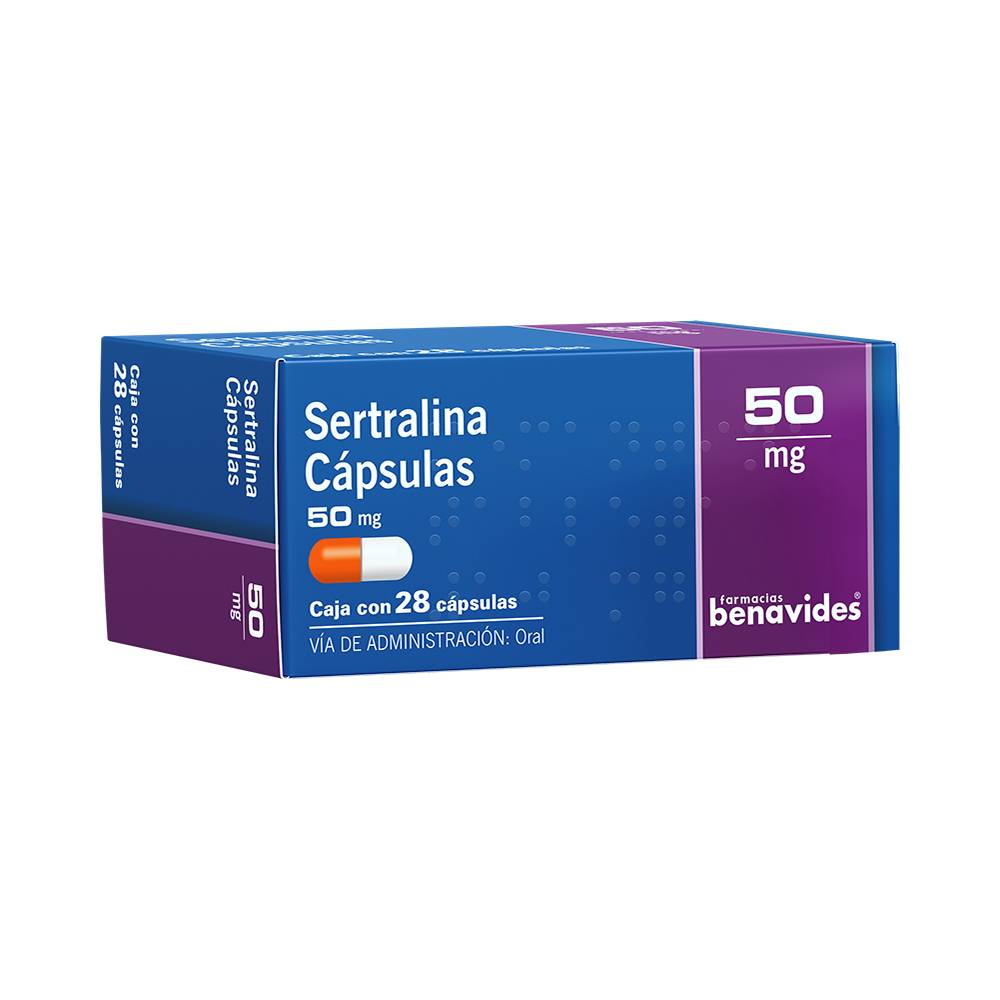 Almus sertralina cápsulas 50 mg (28 piezas)