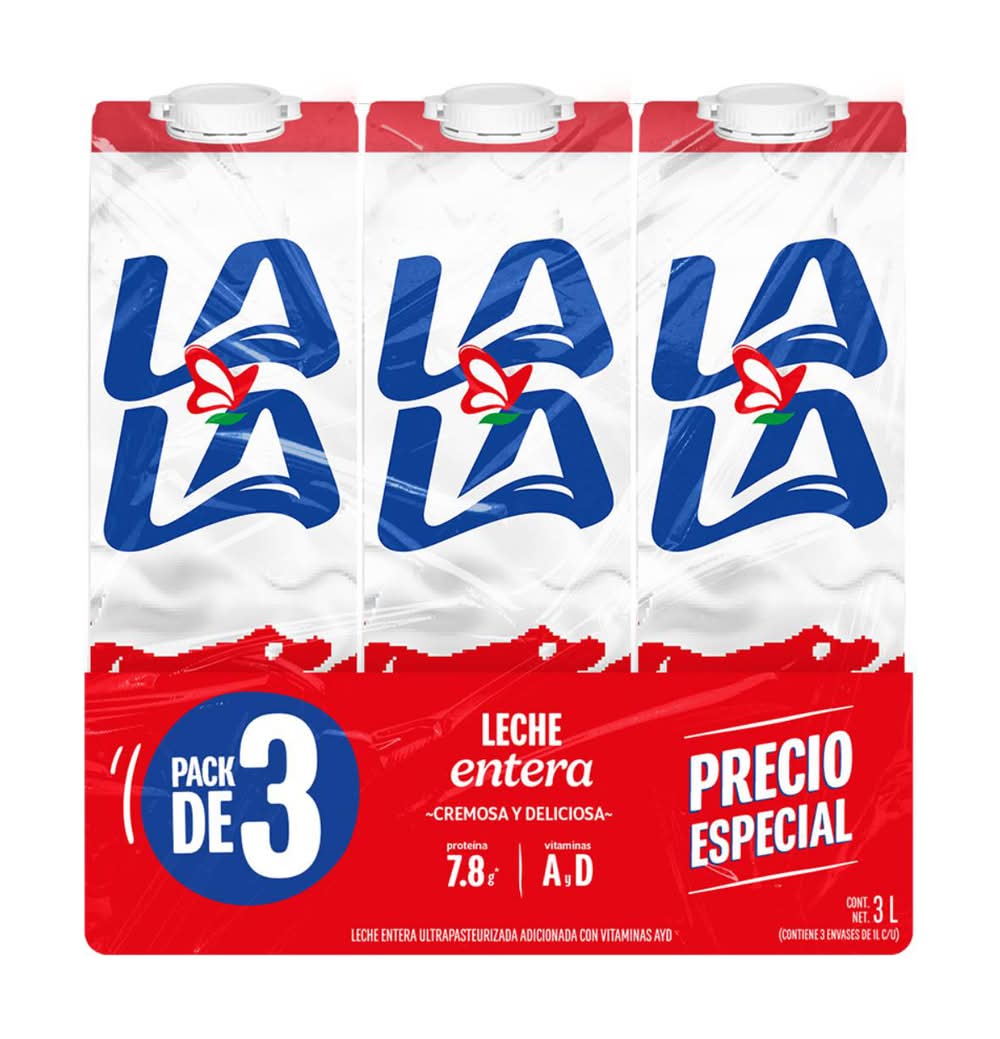 Lala · Leche uht entera (3 x 3 un)