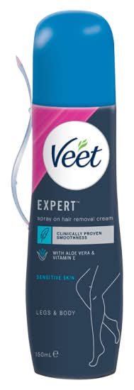 Veet Expert Spray on Hair Removal Cream Legs and Body (150ml)