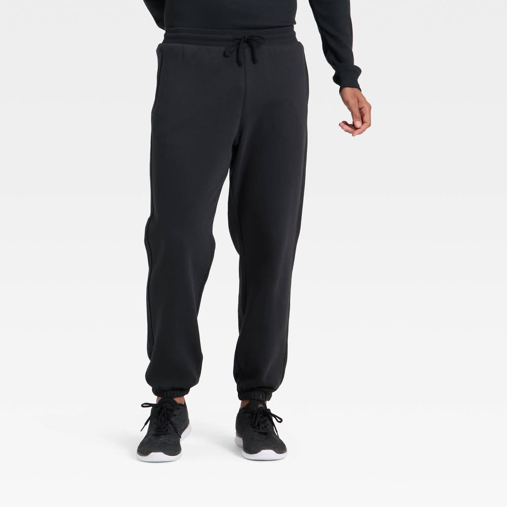 All In Motion Active Comfort Fleece Pants, Men, S, Black