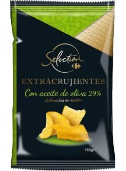 Patatas fritas extracrujientes con aceite de oliva Selección Carrefour 150 g.
