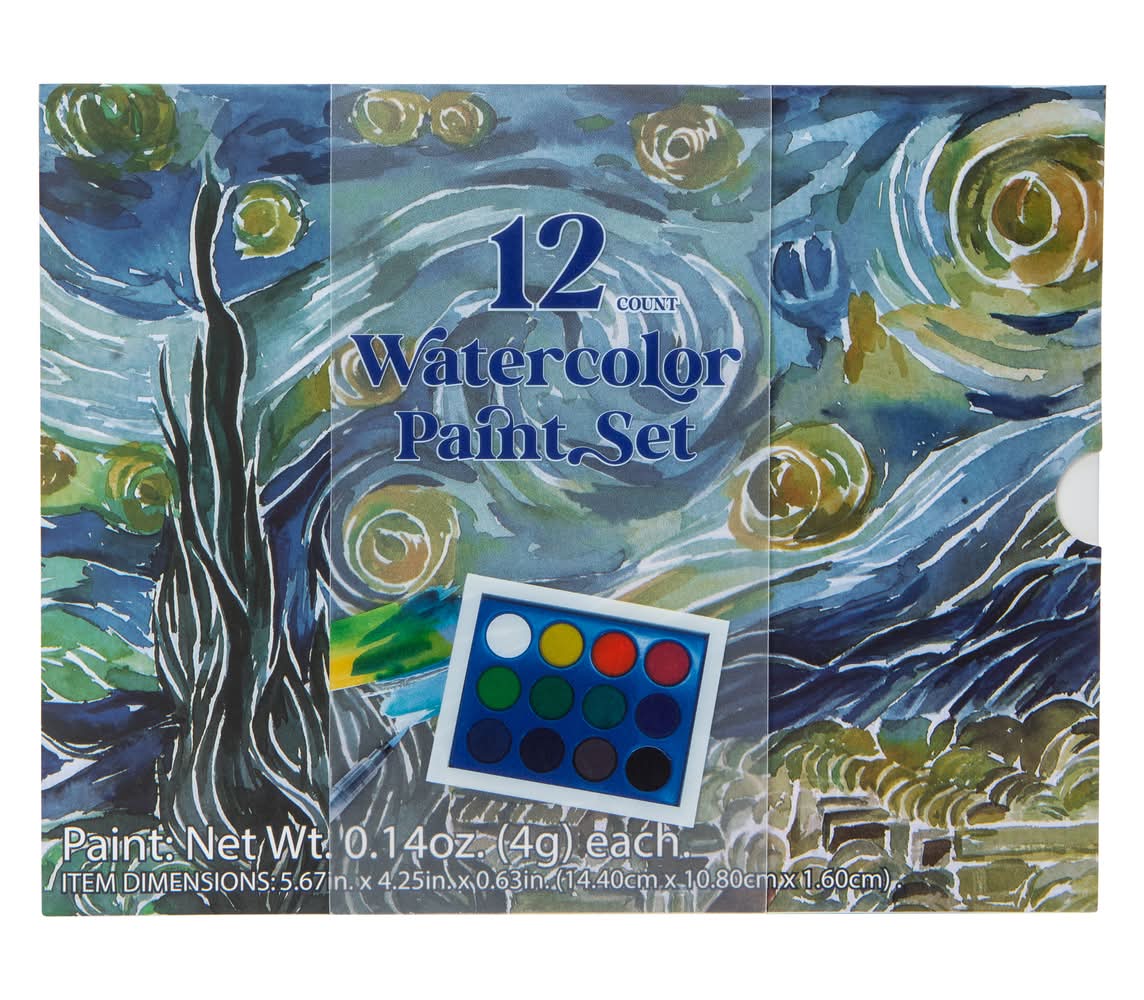 Watercolor Paint Set 12-Count Starry