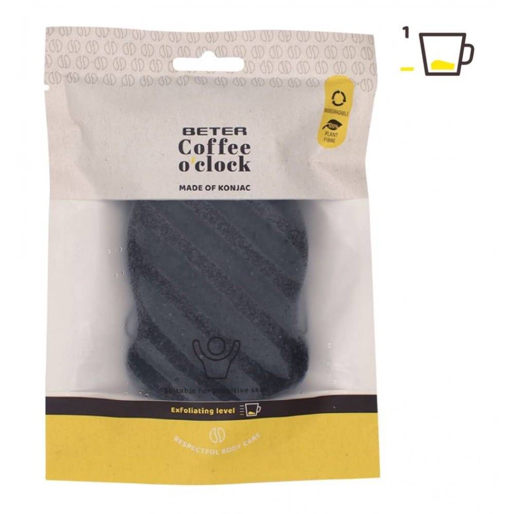 Esponja corporal de Konjac BETER™ Coffee O’Clock